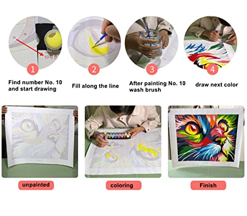 Peinture par Numéros pour Adulte,les Beatles Kit de peinture à l’huile par numéros pour enfants avec 3 pinceaux Peinture de Dessin,Pigment Acrylique 16×20 Pouces sans Cadre - Les Beatles, Paul McCartney, John Lennon, RIngo Starr, George Harrison Peinture par Numéros pour Adulte,les Beatles Kit de peinture à l'huile par numéros pour enfants avec 3 pinceaux Peinture de Dessin,Pigment Acrylique 16x20 Pouces sans Cadre – Image 5