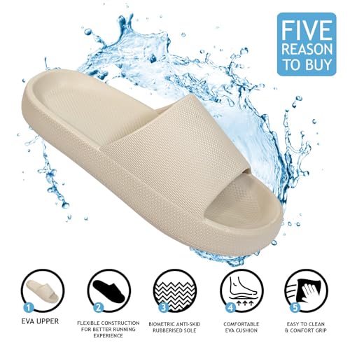 Image of Comfortable Cushioned Sole Arch Support Sliders | Durable Lightweight Flexible Style | Casual Flats Footwear Man | Ultra Soft Sliders for Adult | Stylish & Anti-Skid