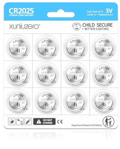 Batería de moneda CR2025 3V pack x12