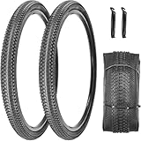 Contenu : lot de 2 pneus de VTT avec 2 chambres à air de vélo AV32 mm valve Schrader