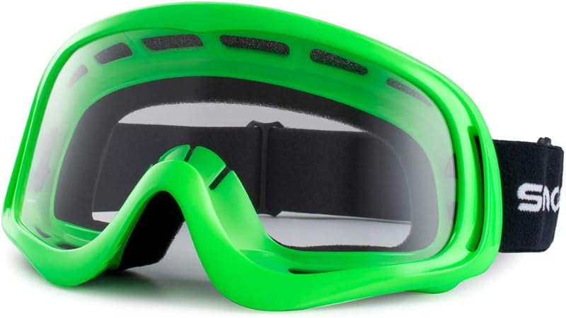 Amazon Hubo Sports モーターサイクルゴーグル Mx ゴーグル モトクロスゴーグル 大人用 ダートバイクゴーグル Uv400 傷防止 One Size グリーン Hb102 車 バイク 車 バイク