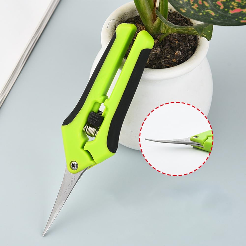 Rosen Pflanzenschere,Gebogene Klinge,Trimmerschere Bypass,Microtip Gartenschere,Hand Gartenschere,Blumenschere,Ernteschere,Zweigschere,Leseschere,Astschere,Rosenschere,1PC,Kiuiom