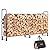 VIVOHOME 8ft Heavy Duty Firewood Rack Log Holder with Carrier Bag, Metal Wood Pile Storage, Fire Logs Stand Stacker Organizer for Indoor Outdoor Fireplace