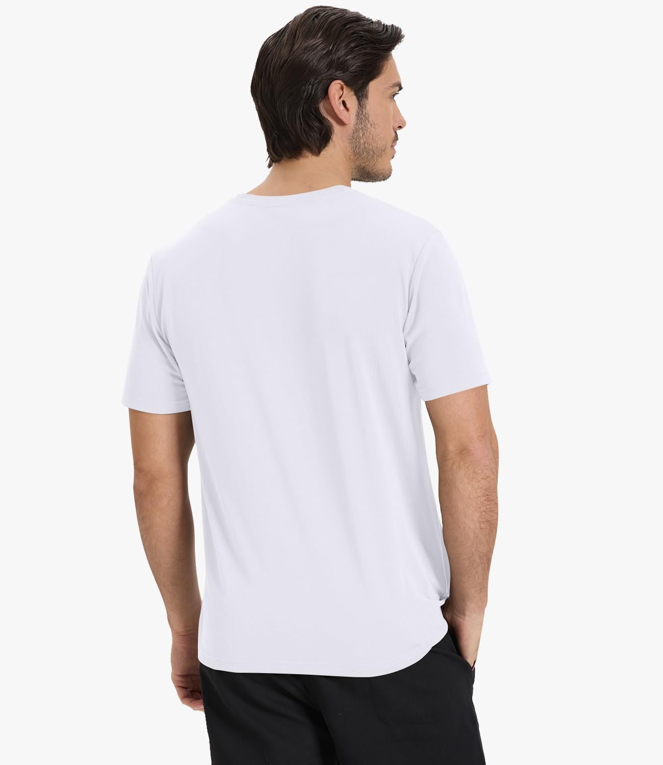 BAMBOO COOL Men's Crewneck T-Shirts Short Sleeve Heavy Weight Tees Moisture Wicking Casual Basic T Shirt - Image 4