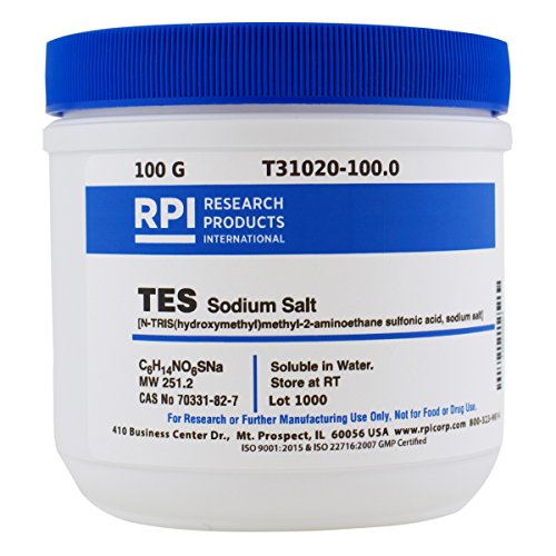 TES, Sodium Salt, [2-Tris(hydroxymethyl) methyl-2-amino-1-ethanesulfonic Acid, Sodium Salt], 100 Grams