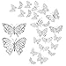 24 Pcs Papillon Stickers Muraux, CattleyaHQ Mixte 3D Papillons Stickers Muraux, pour La Maison, Chambre, Décoration De Chambre De Bébé (argent)