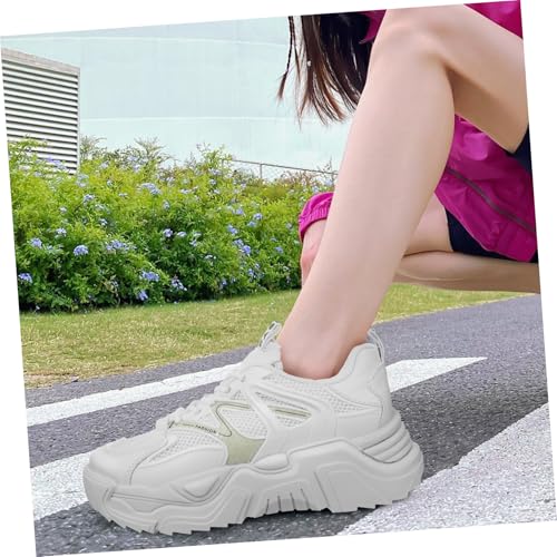 Baskets à semelle épaisse PLAFOPE en PU blanc pointure 38