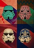Displate - Poster en Métal - Monté sur Aimant - Star Wars - Polygon Squad - Taille M - 32x45cm