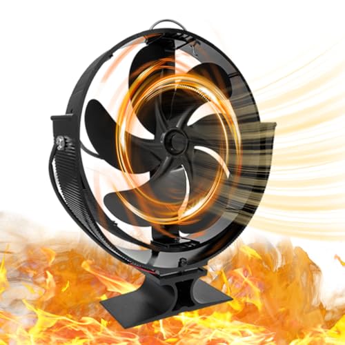 Ventilador de lareira alimentado por calor | Ventilador rotativo não elétrico - Ventilador de fogão