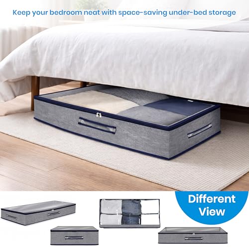 Image of Storite 53 L Foldable Underbed Storage Bag - Blankets Clothes