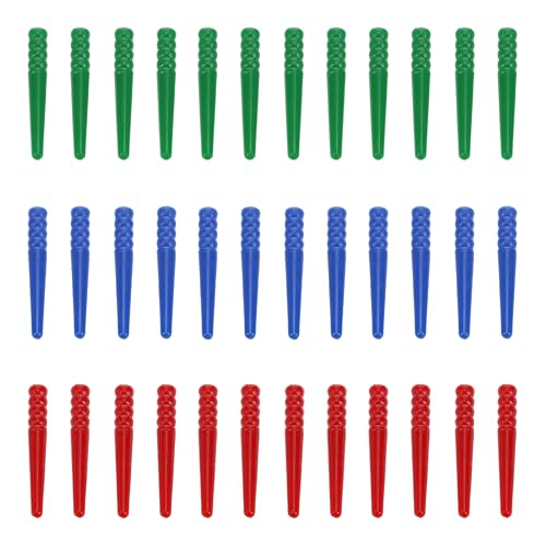 WE Games Replacement Plastic Cribbage Pegs, 36 Standard Crib Board Pegs in Assorted Colors, Tapered Pegs for Cribbage Board Games, Bulk Set Cribbage Pegs