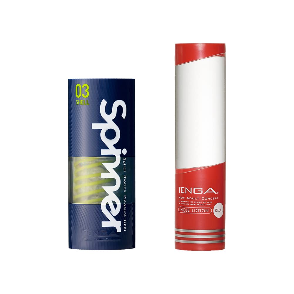TENGA Spinner 01 Tetra + Hole Lotion Real Bundle (Green)
