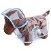 Topsung Waterproof Puppy Raincoat Blue Transparent Pet Rainwear Clothes for Small Dogs/Cats, Size XS