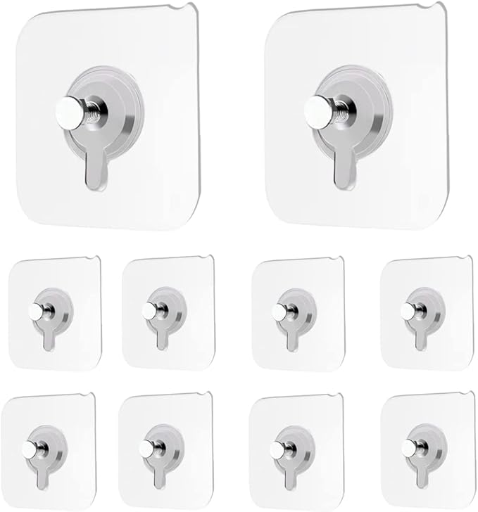 Boniry Stainless Steel Photo Frame Wall Hook, 6 cs, Nail Free