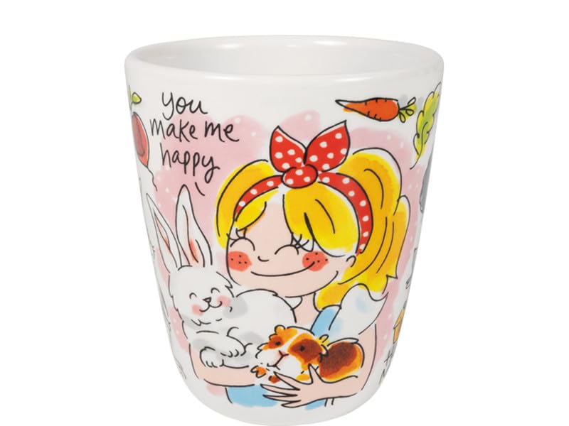 Blond Amsterdam Tasse 0,35L mit Nagetier-Motiven – Kaffeebecher mit Meerschweinchen, Hamstern & Kaninchen – Geschenkidee für Tierfreunde