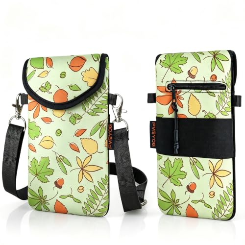 Image of Neoprene Phone Sleeve Pouch Case Bag for Men Women w /Crossbody Strap /Neck Lanyard for iPhone 17 /16 /15 /14 Pro Max, Samsung S25,Pixel 10