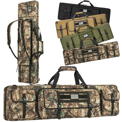 Image of 26 /28 /32 /36 /42 /46 /48 /51 /55 inch Double Rifle Case Soft Gun Bag Tactical Backpack