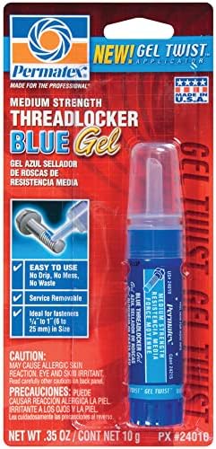 Permatex 24010 Medium Strength Threadlocker Blue Gel, 10 g Gel Twist Applicator
