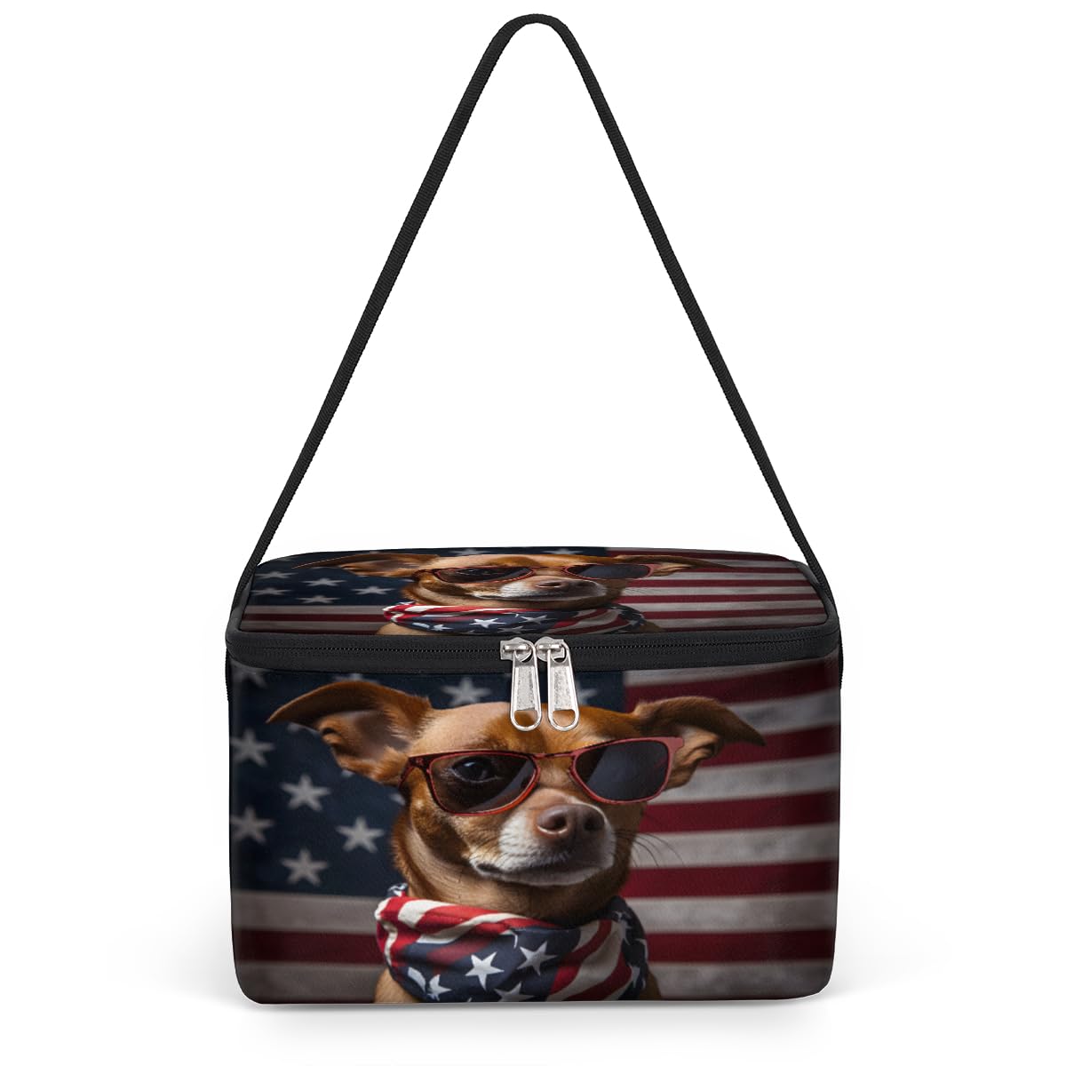 GzLeyigou Dog Puppy Lunch Bags for Women Men 9 Cans, Hot & Cold Food Delivery Bag Insulated Grocery Bag Insulated Lunch Box Husky Cooler Bag for Office Work Picnic Beach