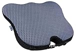 Wedge Car Seat Cushion Broaden Vision by Raised Back- Soft Dense Memory Foam Car Seat Cushion for Car Seat Driver/Passenger Offer Comfort and Relief for Sciatica,Hip,and Coccyx Pain (Gray)
