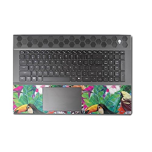 Image of MightySkins Carbon Fiber Skin Compatible with Alienware M18 R1 (2023) Full Wrap Kit - Tropical Paradise | Protective, Durable Textured Carbon Fiber Finish | Easy to Apply | Made in The USA