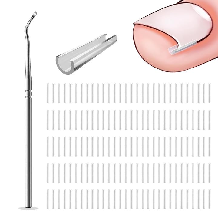 Corrector Uñas Encarnadas 150PCS Uñas Encarnadas Pies Uñas Encarnadas Juego de Tratamiento de Corrección de Uñas Encarnadas con Picker Para Tratamiento de Cuidado de los Pies
