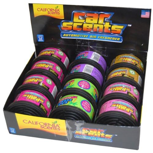 California Car Scents odświeżacz powietrza, puszki zapachowe, 12 sztuk, mieszane