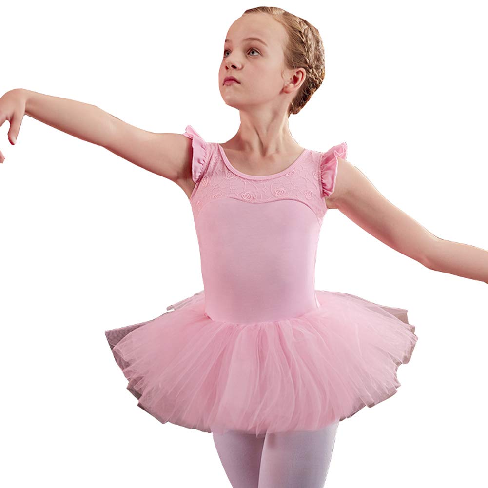 バレエ レオタード フリル 花柄 EsuonHappiness バレエ レオタード 花柄 チュール 女の子