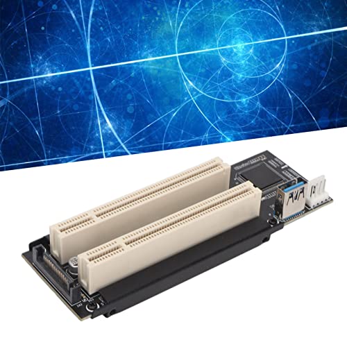PCIe to Dual PCI Card, Expansion Adapter Hub, Plug and Play Blue LED Express Card for Computer, Desktop PC, Workstation miniatura 2