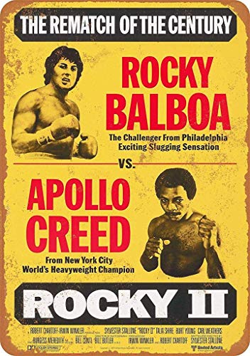 Froy Rocky Apollo Boxing Fight Movie Pared Cartel de Chapa Retro Hierr