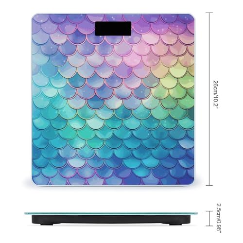 Báscula de baño digital con vidrio templado y pantalla LCD miniatura 2
