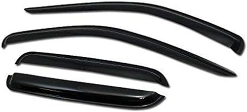 R&L Racing Protector de lluvia y viento deflector visor de ventana 4P compatible con Dodge Dakota Quad Cab 2005-2011