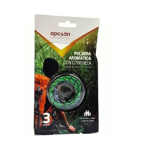 COFARES Aposan - Bracciale aromatica citronella, 3 pezzi