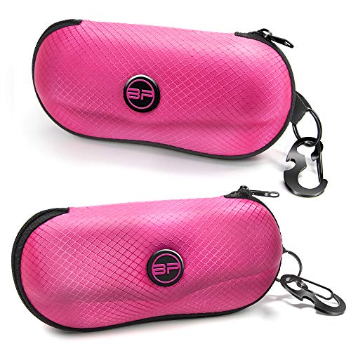 Image of BLUPOND Sunglasses Case Semi Hard EVA Shell with Metal Hanging Hook Belt Clip Sun Glasses Storage