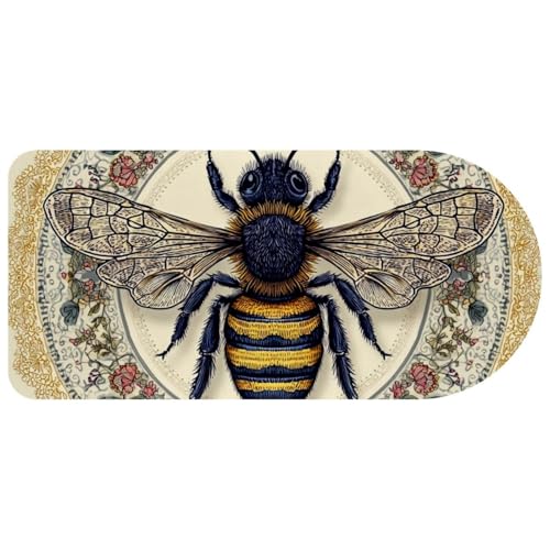 Grand tapis de souris fleurs et abeille pour le bureau