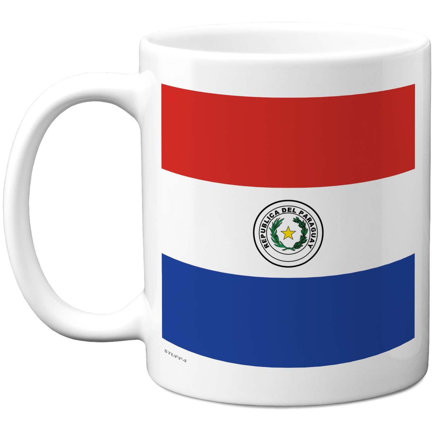 Stuff4 Paraguay Flag Mug, Bold Tricolour With National Emblem
