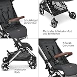 ABC Design Reisebuggy Ping Two – Sportwagen ideal für den Urlaub – Liegeposition – kompaktes Faltmaß mit Transportsicherung – Gesamtbelastung 27 kg - Farbe: storm