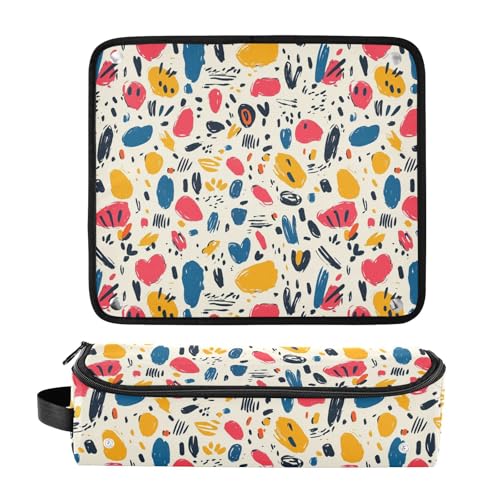 Bolso organizador de viaje resistente al calor para herramientas de cabello Matisse Shapes Marble miniatura 3