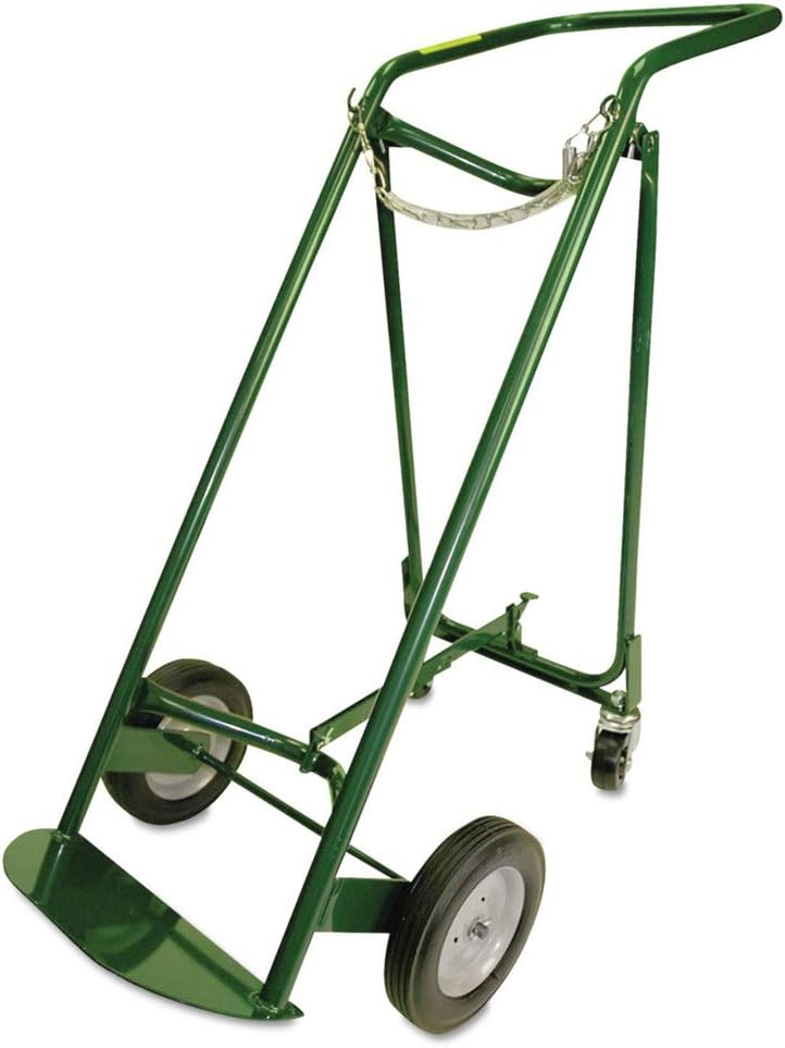 Harper Trucks MG-470C40 46-Inch High by 20-Inch Wide Large Oxygen Hand Truck with 8-Inch Semi-Pneumatic Conductive Wheels and Two Rear Casters