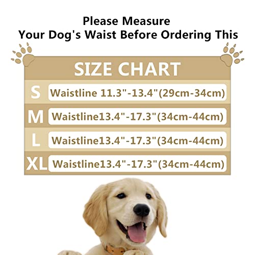 4Pack Washable Dog Belly Bands Male Dog Diapers Reusable Dog Wraps Dog Belly Wrap High Absorbing Puppy Nappies Wrap For Male Dogs Mix-Color (L) #TOP5