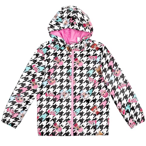 L.O.L. Surprise! Coconut Q.T. Dawn Surfer Babe Girls Zip Up Waterproof Rain Jacket Little Kid to Big Kid