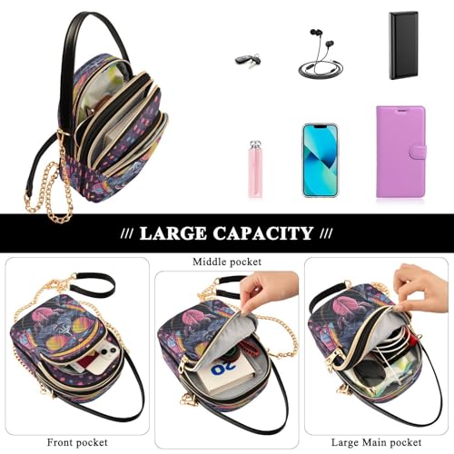 Dream Catcher Sun Moon Boho Crossbody Bag for Women Shoulder Handbag Ladies Purse Cell Phone Tote Bags4