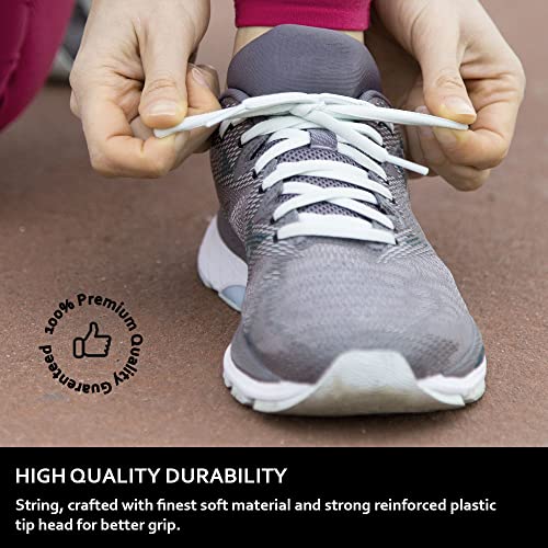 Nivziv Oval Shoelaces Gray Athletic Sports Running Sneaker Boot Workout Shoe 72 Length Half Round Strings Laces Three (3) Pairs #TOP7