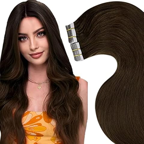 LaaVoo 22 Inch Brown Tape Hair Extensions Cover