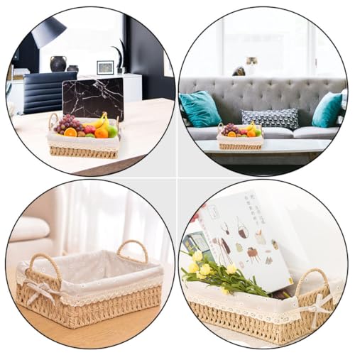 Panier de rangement en rotin grand format solution gain de place bureau et maison