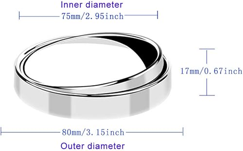 Miniatura 7 de Espejo retrovisor convexo redondo ajustable de 3 pulgadas, espejo retrovisor convexo de vidrio HD grande, espejo de punto ciego adhesivo fuerte para