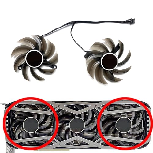 �m�[�g�p�\�R�����i LEADTEK WinFast RTX3070 3070ti 3080 3080ti LIFE ES �O���t�B�b�N�J�[�h�����p�t�@�� TH8015S2H-PCC01(Middle and right fan)