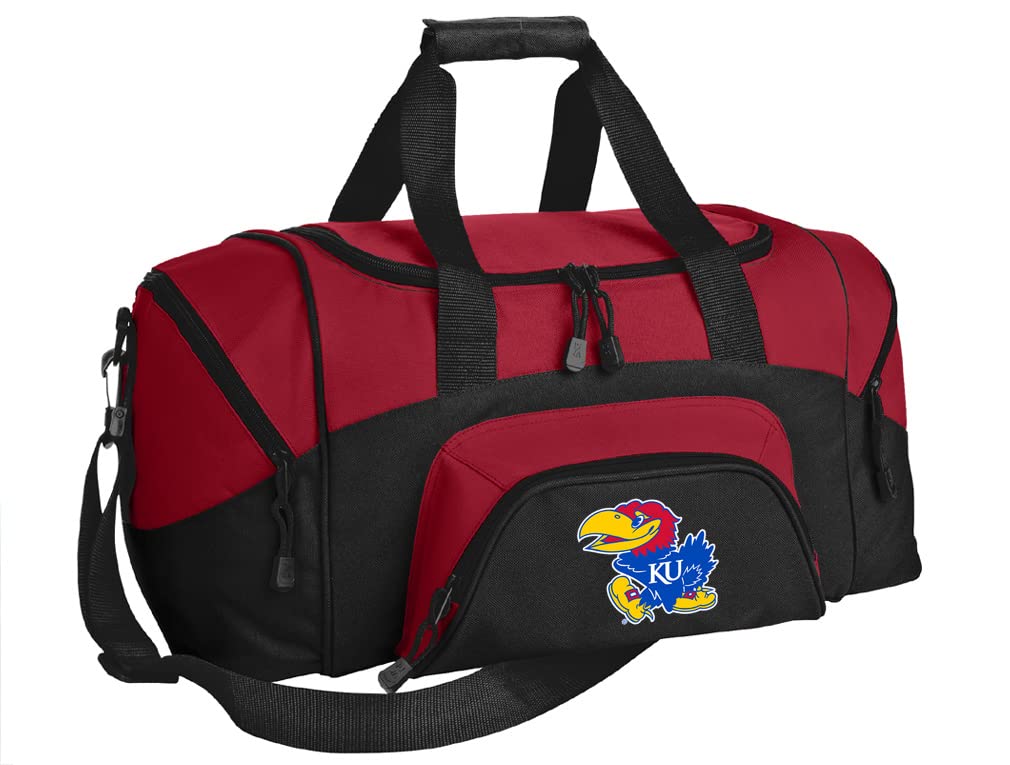 SMALL KU Jayhawks Travel Carryon Bag University of Kansas Gym Duffle Bag