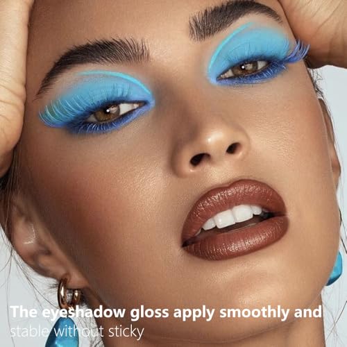 Image of 6 Pcs Colorful Matte Liquid Eyeshadow Eyeliner Set, White, Pink, Green, Blue, Purple, Dark Blue, Halloween Stage Clown Children's Makeup, Quick-Drying, Long-Lasting, Waterproof (6Pcs-Matte Colorful 2)