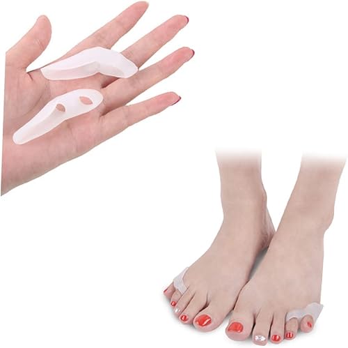 Miniatura 4 de Esparcidores de dedos para juanetes, 2 piezas para juanetes para hombres, espaciadores para juanetes pequeños para mujeres, gel rizado, separadores